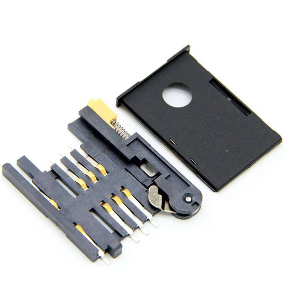 5PCS 91228-3001 6Pin Push Rod Drawer Type SIM Card Holder with Card Holder