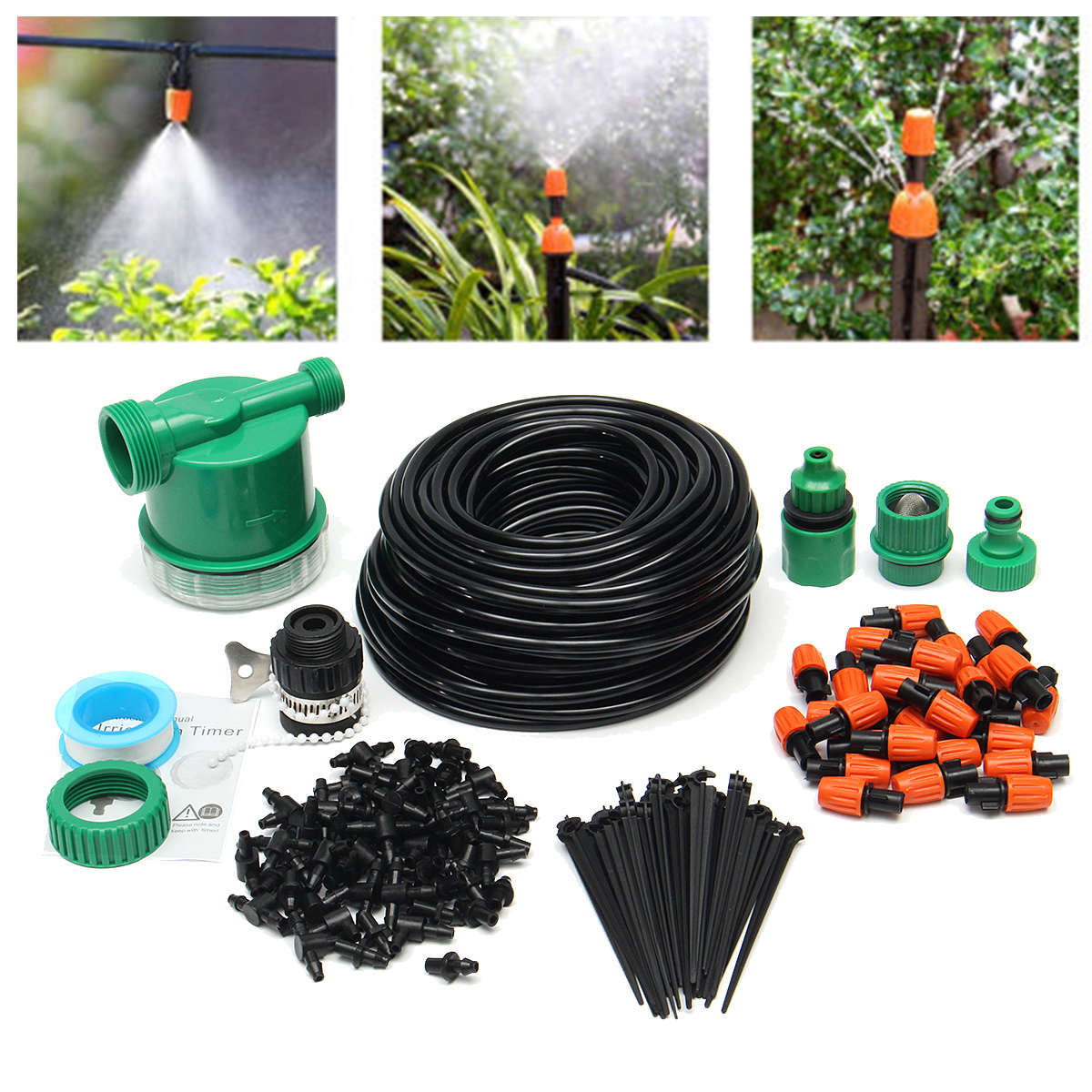 122Pcs Automatic Drip Irrigation DIY Watering System Sprinkler Electronic Control Timer Garden Hose