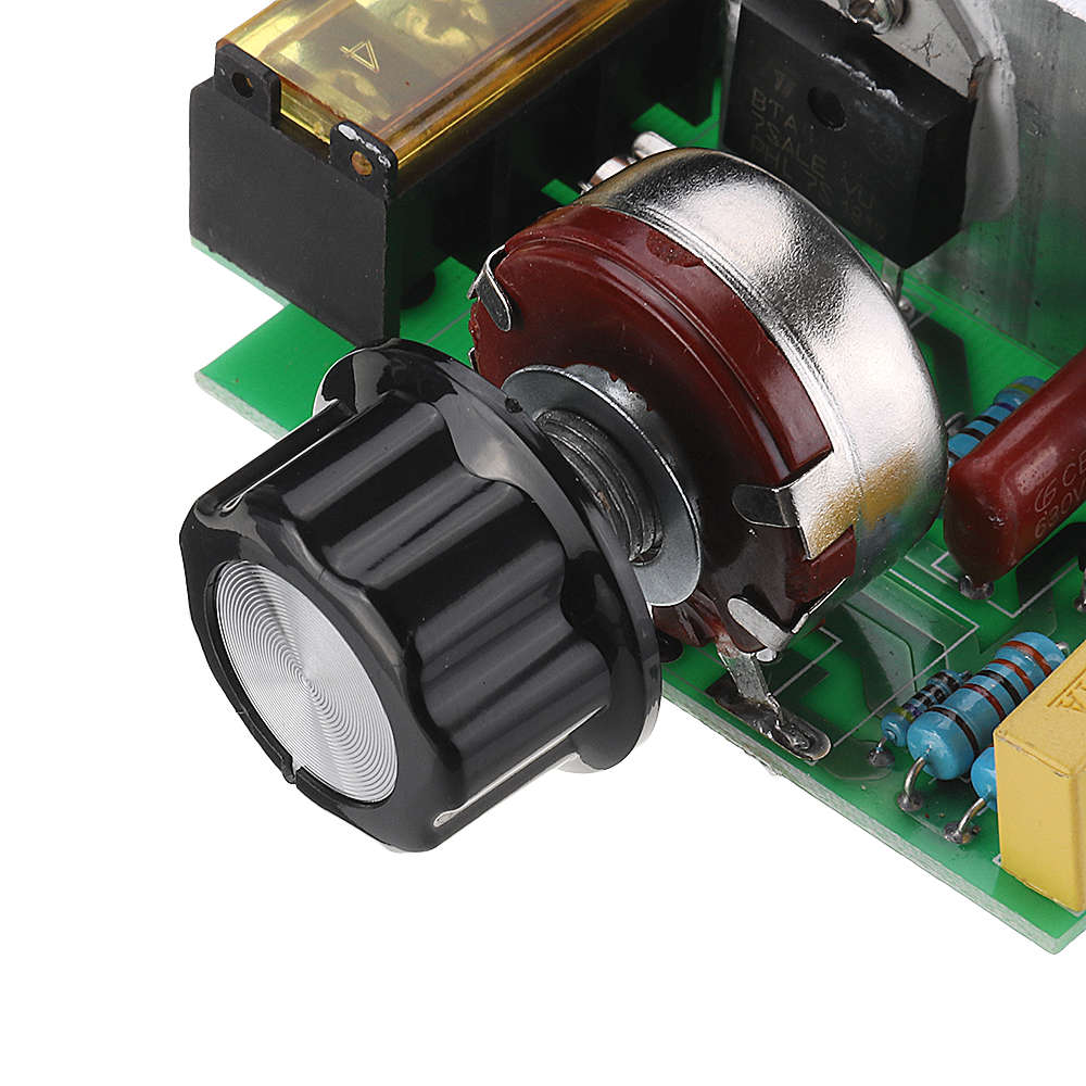 High Efficiency AC 0V-220V SCR Voltage Regulator PWM Motor Speed Controller Dual Capacitor with Knob