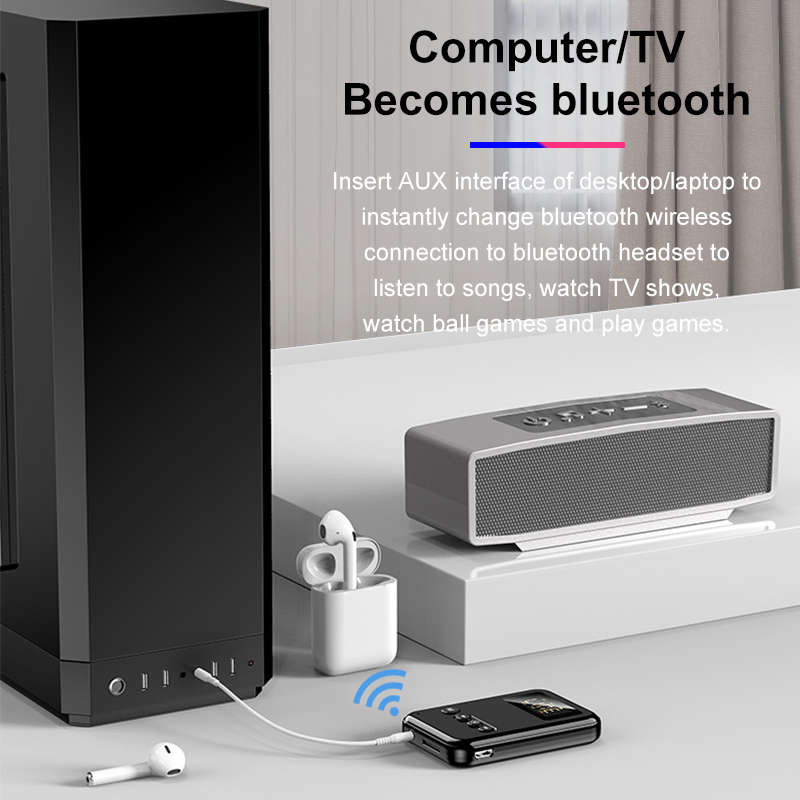 9 IN 1 bluetooth 5.0 Adapter bluetooth Receiver and Transmitter FM Radio Music Player Audio Adapter