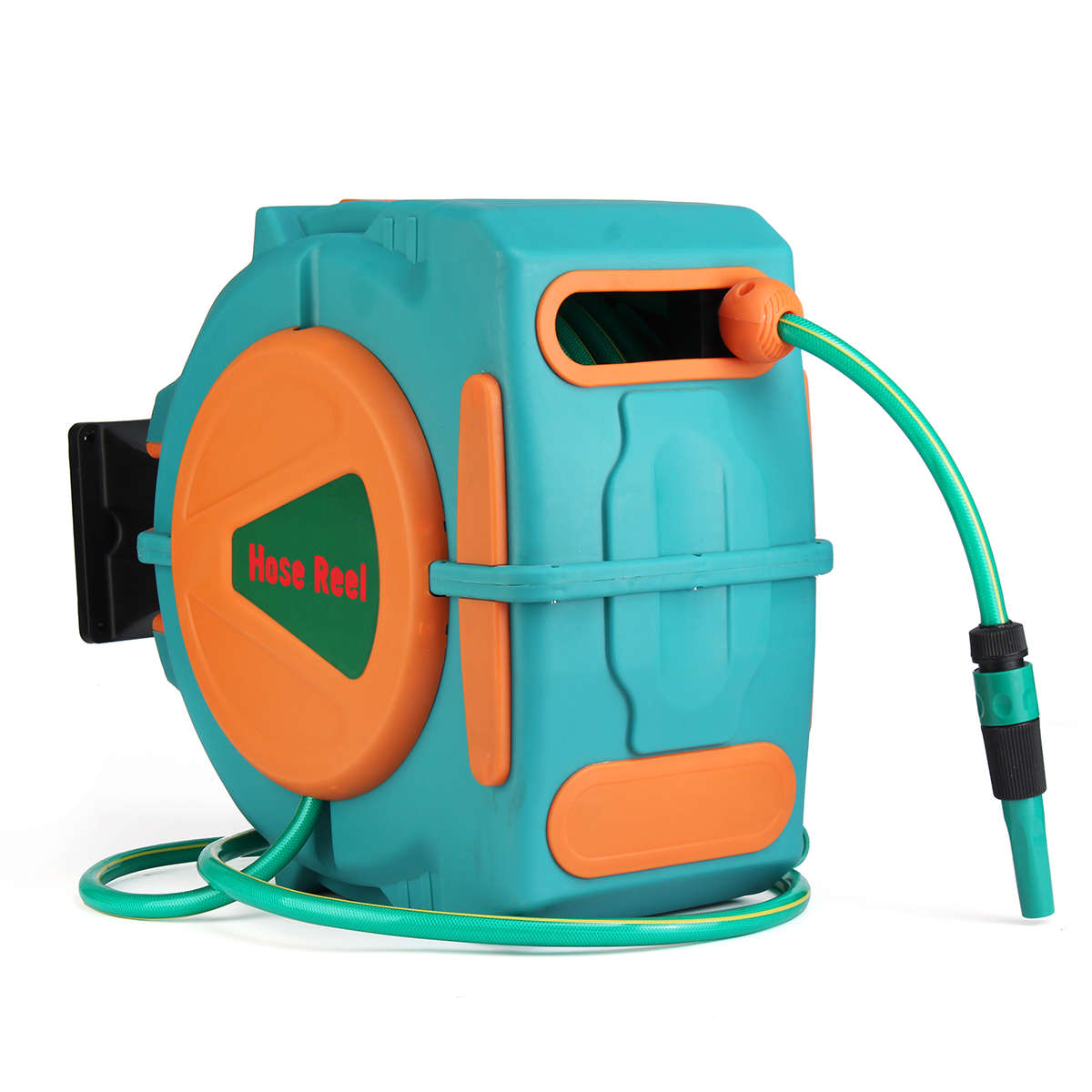 New 20M Auto Rewind Garden Water Hose Reel Retractable Automatic Wall Mount Outdoor Spray Wate