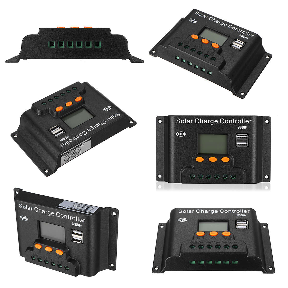 10/20/30/40/50/60A 12v/24v Adjust PWN Solar Battery Charge Controller for Solar Panel (Current 60A)