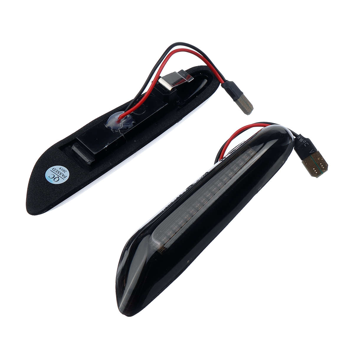 Pair Dynamic Flow Side Marker Lights Yellow/Whte For Bmw E46 E60 E82 E88 E90 E92 E93