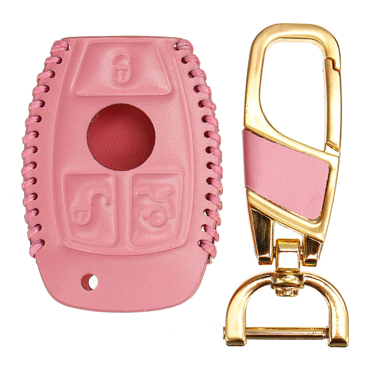 Remote Key Protector Cover w/Keychain For Benz W203 W210 W211 W124 W202 3 Button