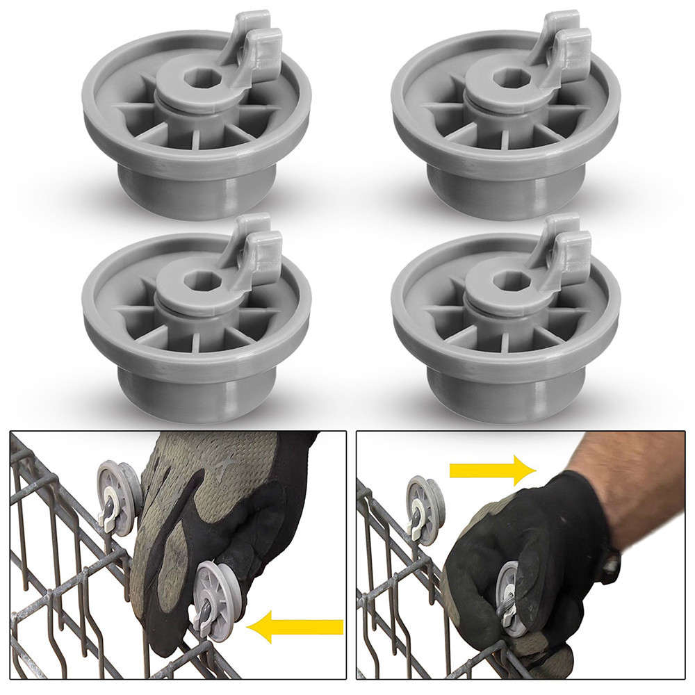 4pcs Dish Washer Wheel Roller Lower Rack Basket Wheel Roller for Bosch