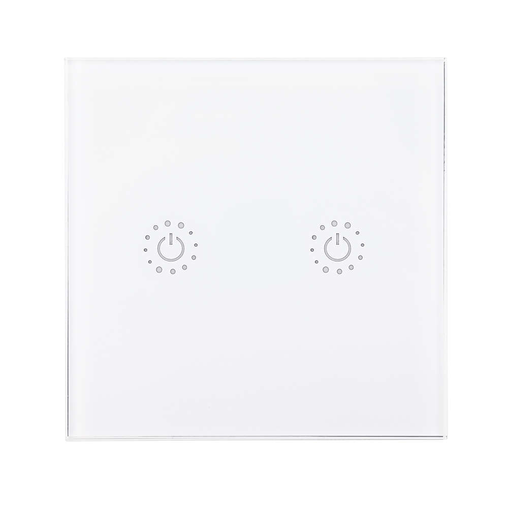New Tuya Smart Life EU 2 Gang Smart WIFI Light Switch Interruptor Touch Wall Power Switch App