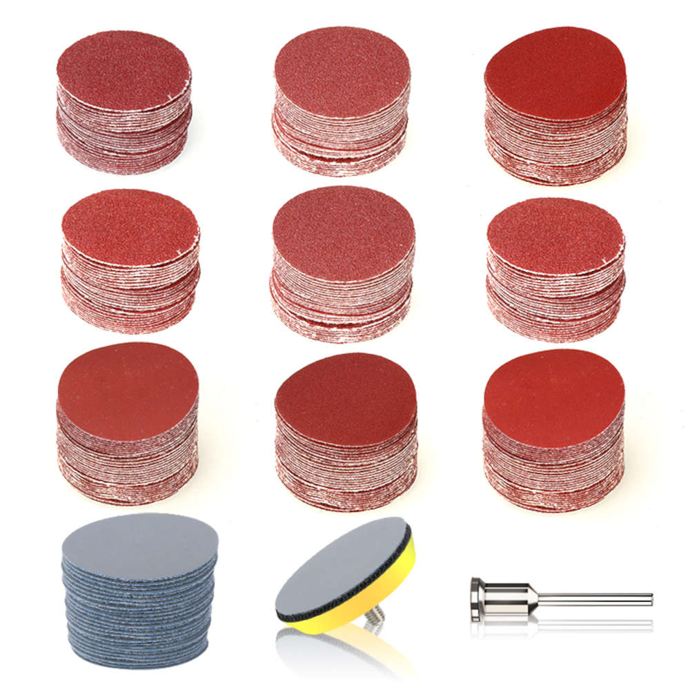 102pcs 3 Inch 75mm Sanding Disc Round Abrasive Dry Sandpaper with Back-up Pad for Polishing Cleaner