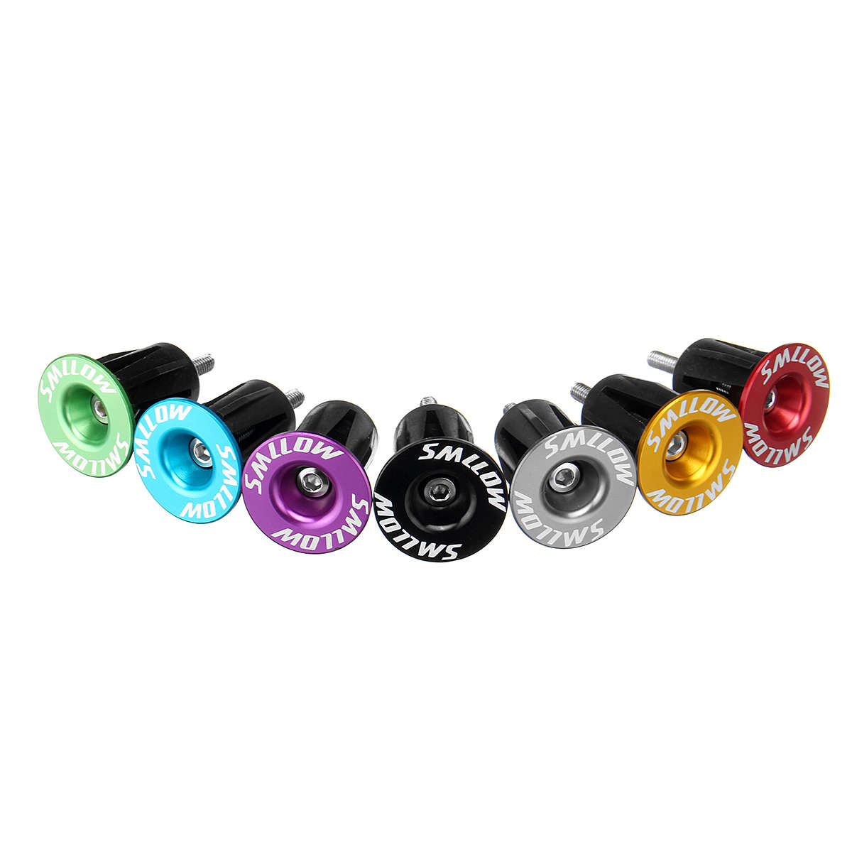 SMLLOW 1 Pair Aluminum Alloy Cycling Bike Handlebar Grips Cap Plug Bicycle Handlebar End Plugs