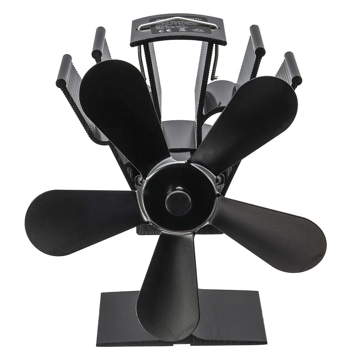 New 5 Blade Heat Self-Powered Stove Fan Wood Log Quiet Burner Fireplace Ecofan