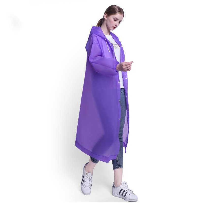 Non-disposable Stylish Adult Lightweight Hooded Raincoat Breathable Tour