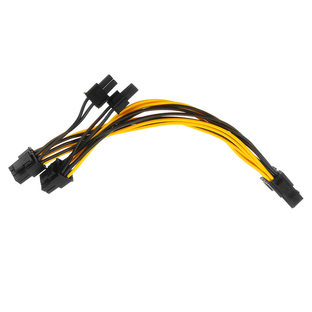 5Pcs PCI-E 6-pin To 2x 6+2-pin Power Splitter Cable PCIE PCI Express