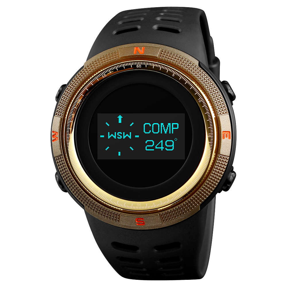 New SKMEI 1360 Compass Thermometer Countdown Pedometer Calorie OLED Digital Watc