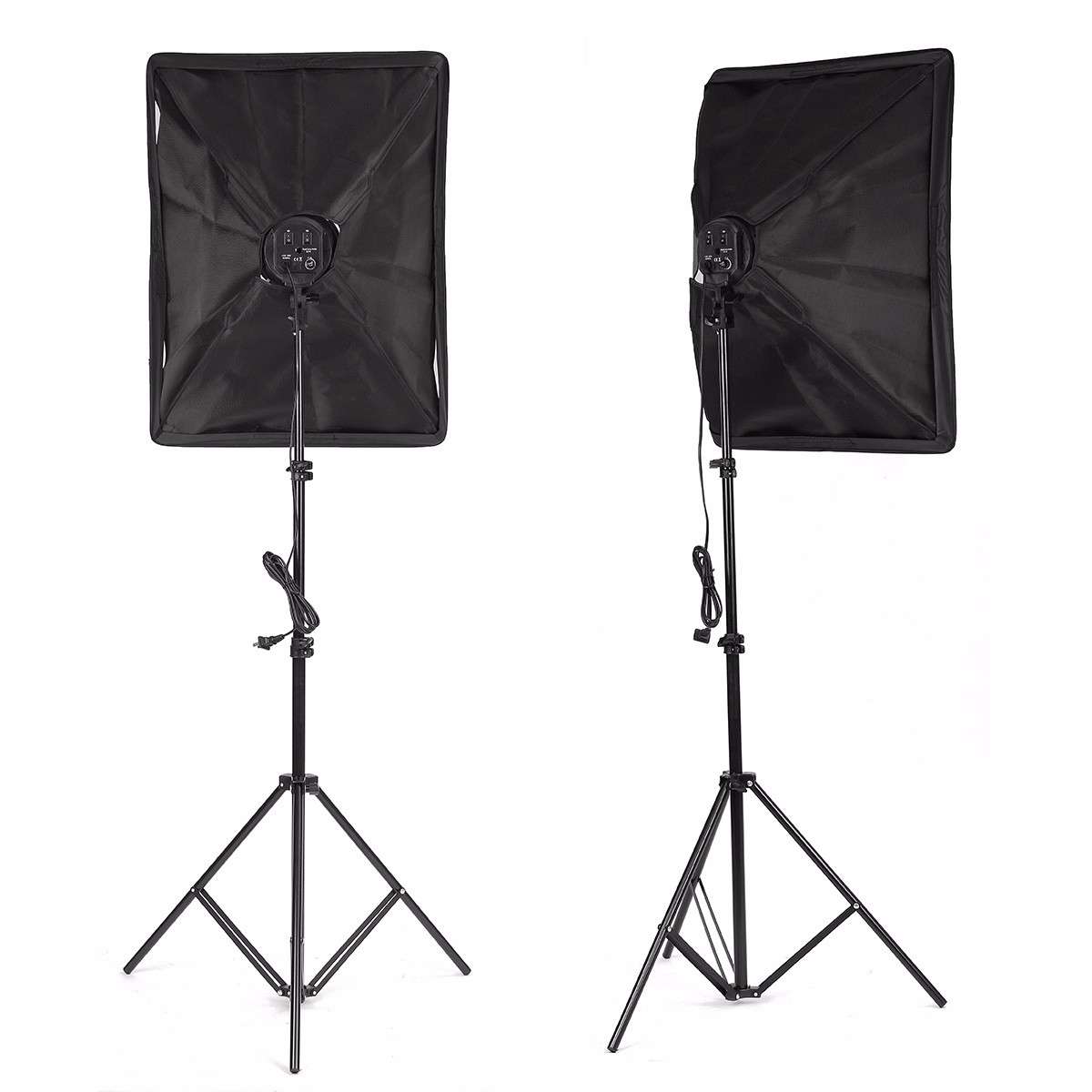 New Photo Video Studio Lighting Kit 4-Socket E27 Lamp Holder Softbox Light Stands EU