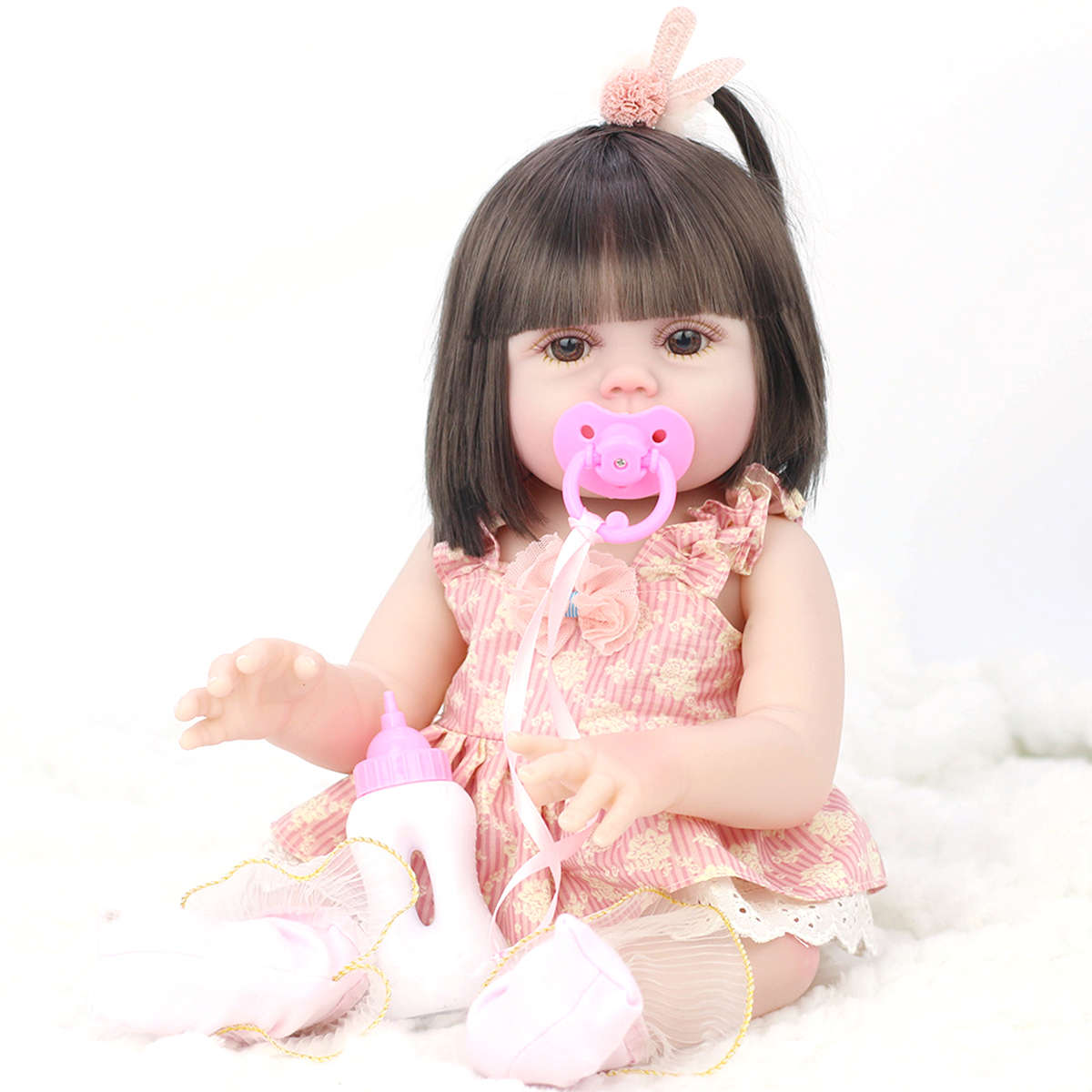 53CM Cute Soft Silicone Vinyl Lifelike Realistic Head Moveable Multi-function Reborn