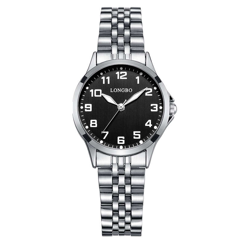 New LONGBO 80499 Luxury Men Women Stainless Steel Strap Simple Casual Dial Coupl