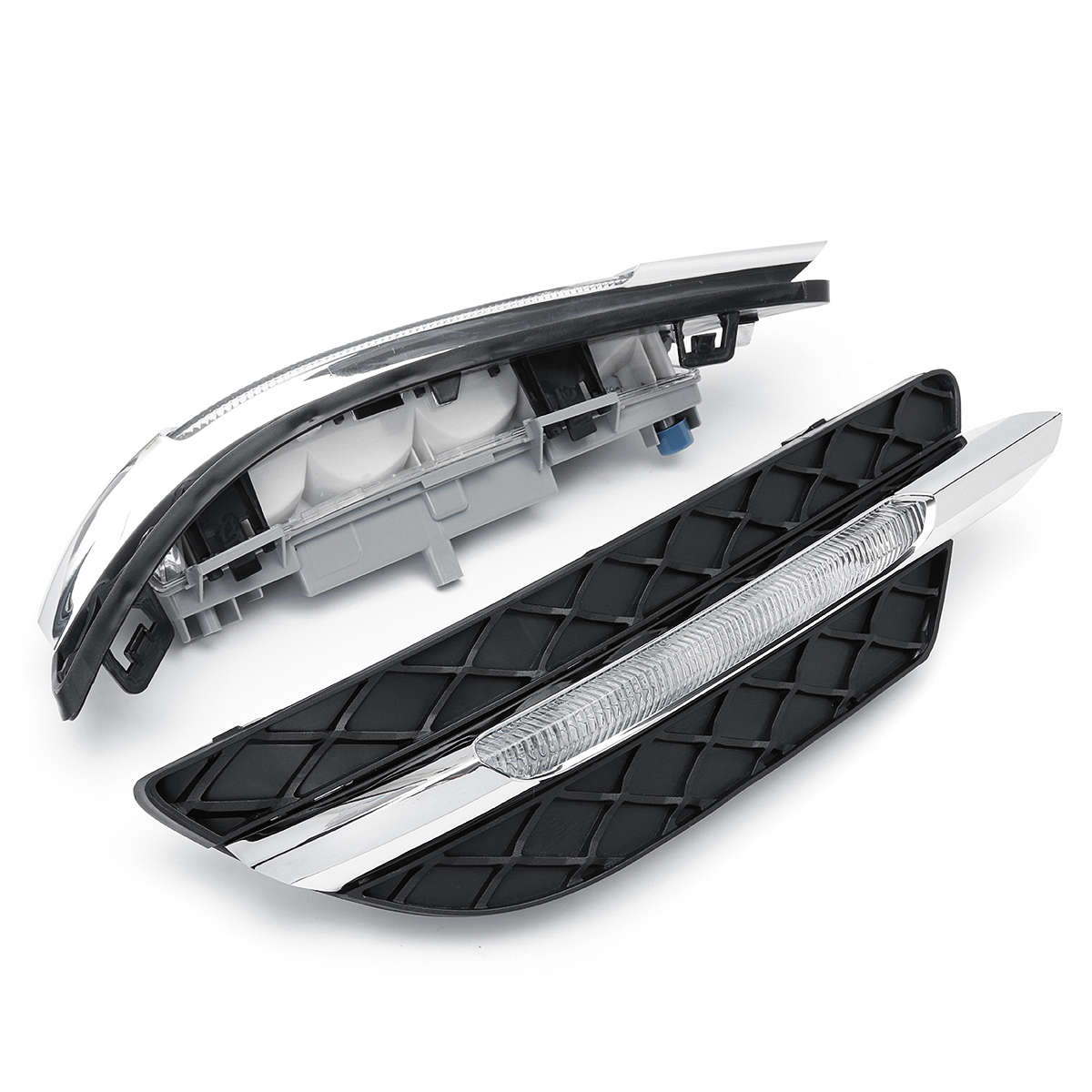 2Pcs LED Daytime Running Lights DRL Fog Lamp for Benz W204 C-Class 11-13