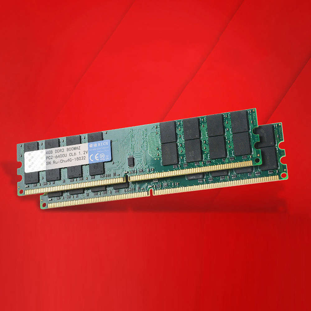 RuiChu DDR2 800MHz 4GB AMD RAM 240pin Memory Ram Memory Stick Memory Card for Desktop PC Computer