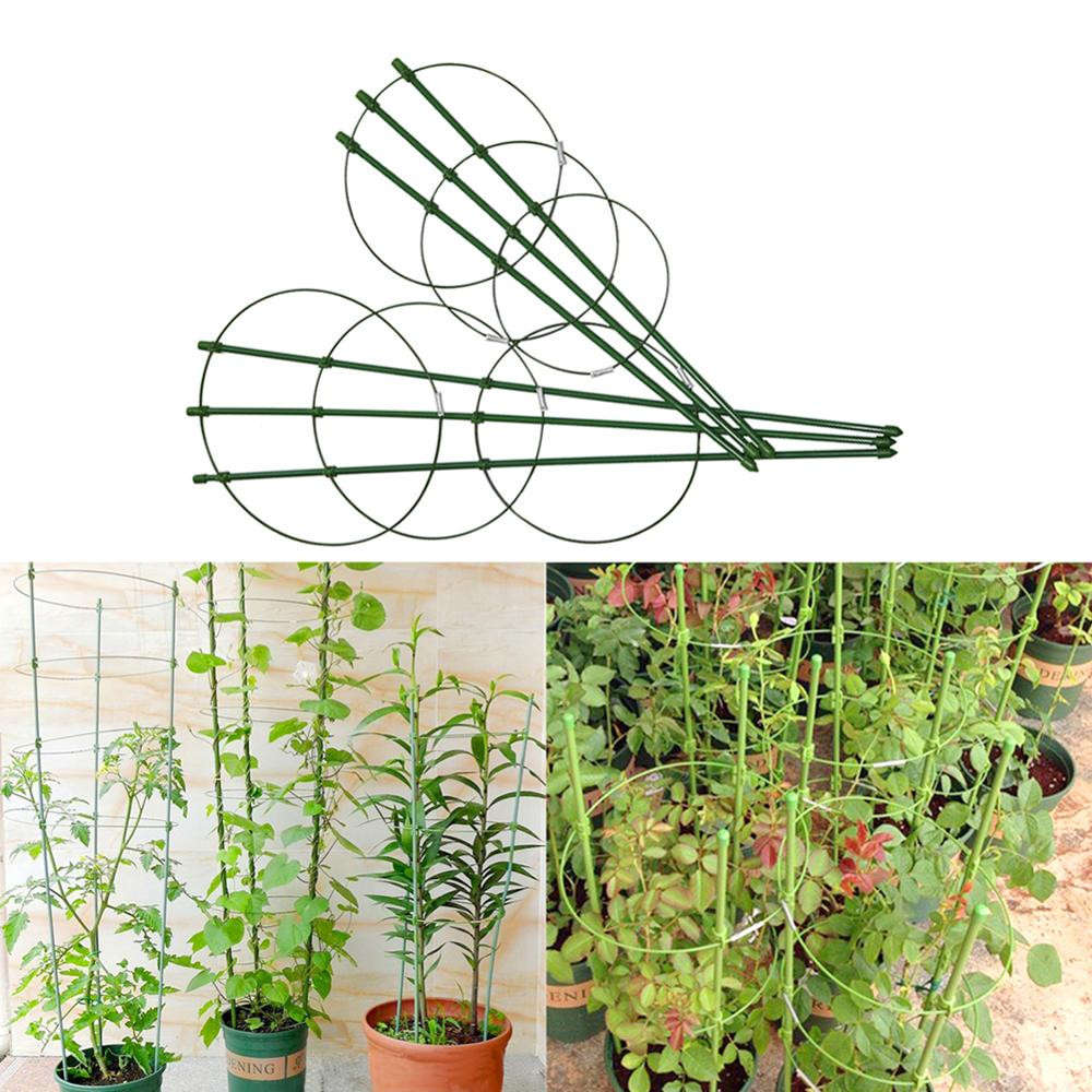 45cm Climbing Vine Rack Plastic Coated Iron Plant Support Frame Garden Balcony Plant Flower Trellis