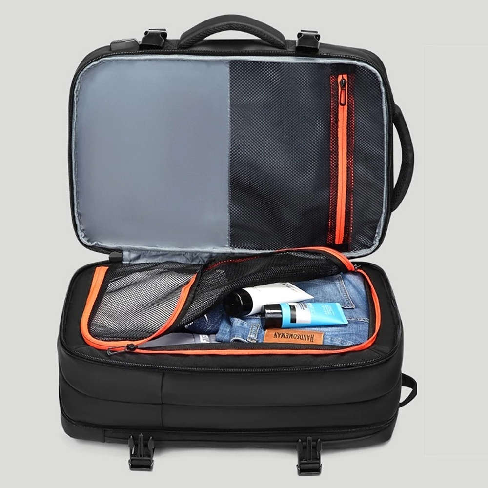 EURCOOL XN-1962 Business Backpack Laptop Bag with USB Charging Travel Shoulders Storage Bag Waterpro