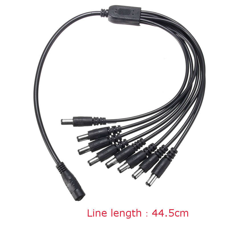 5.5x2.1mm DC 12V 6A Power Supply Adapter for CCTV Security Camera DVR + 8 Split Power Cable