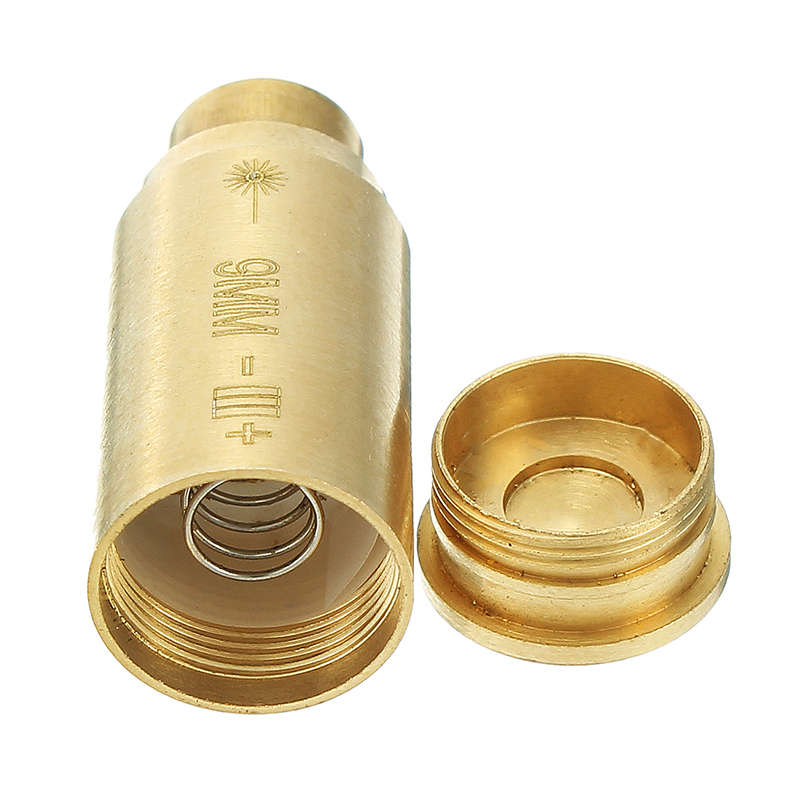 CAL 9MM Laser Bore Sighter Red Dot Sight Brass Cartridge Bore Sighter