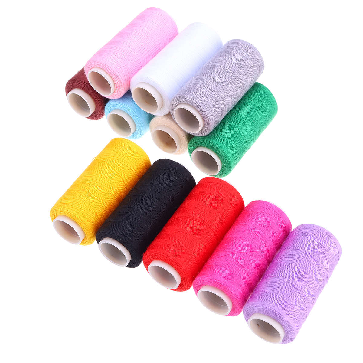 400M Spools 12 Colors Cotton Sewing Machine Thread Reel Cord String Tools...