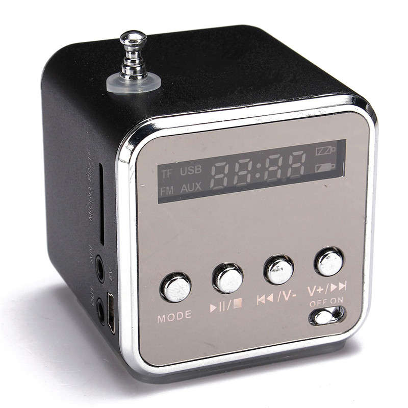 TD-V26 Portable Mini Stereo FM Radio MP3 Speaker Music Player Support Micro SD TF USB