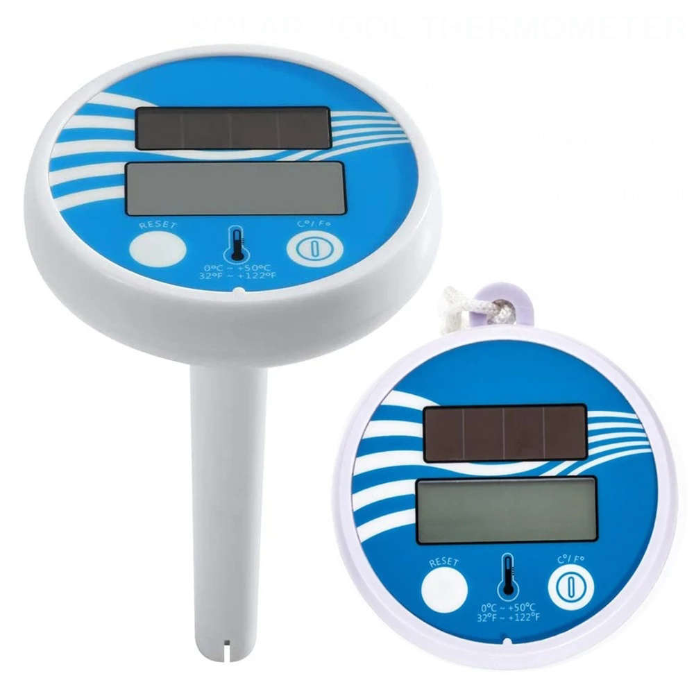 Solar Powered Digital Thermometer Wireless Pond Pool Floating Lcd Display Swimming Pool Thermometer