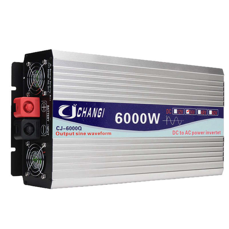Intelligent Screen Pure Sine Wave Power Inverter 12V/24V To 220V 3000W/4000W/5000W/6000W Converter