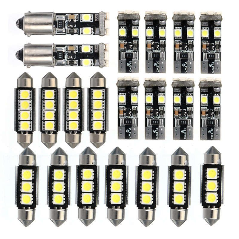 21pcs White Car LED Light Interior Dome Lights Bulbs Kit for BMW E46 Sedan