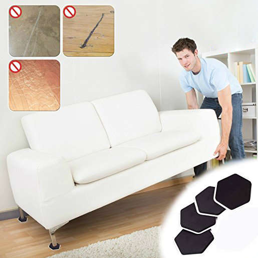 4Pcs Furniture Moving Sliders Mover Pads Moving Furniture Gliders Hardwood