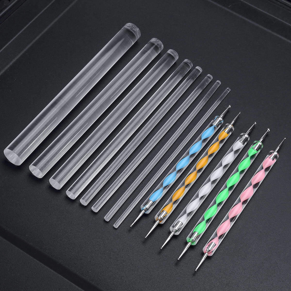 13Pcs Mandala Dotting Tools Set Rock Painting Kit Nail Art Pen Paint Stencil