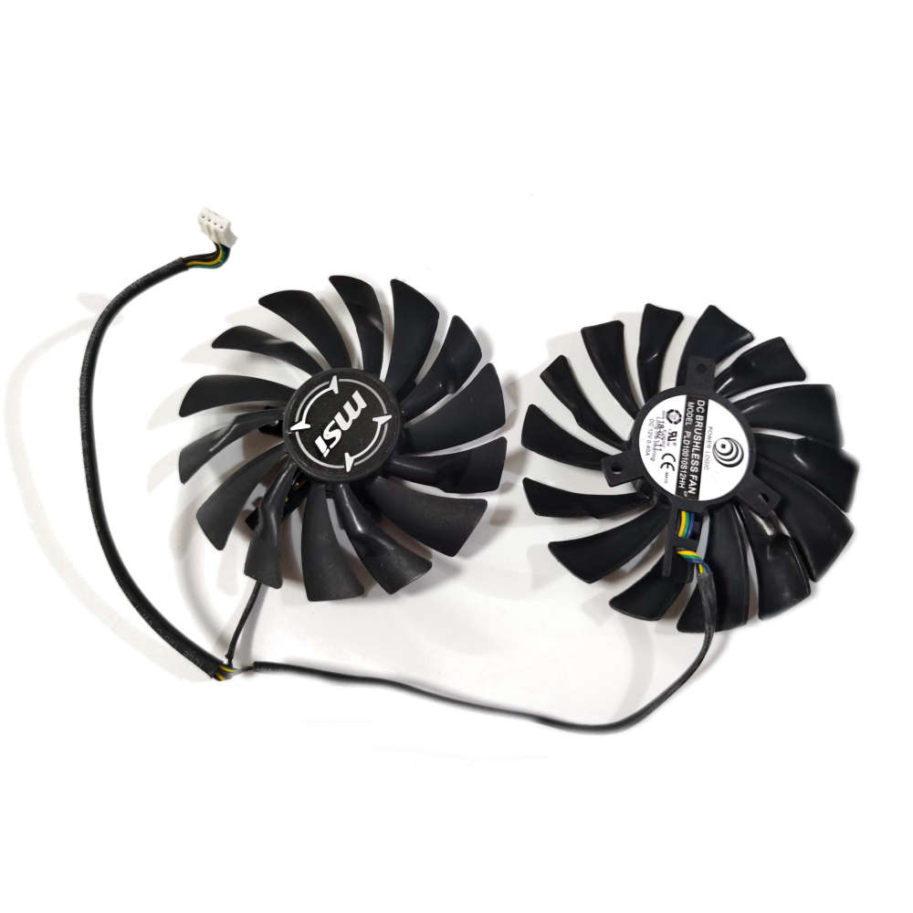 2pcs MSI RX580 FDC10U12S9-C Fan Graphics Card Cooling Fan PLD09210S12HH