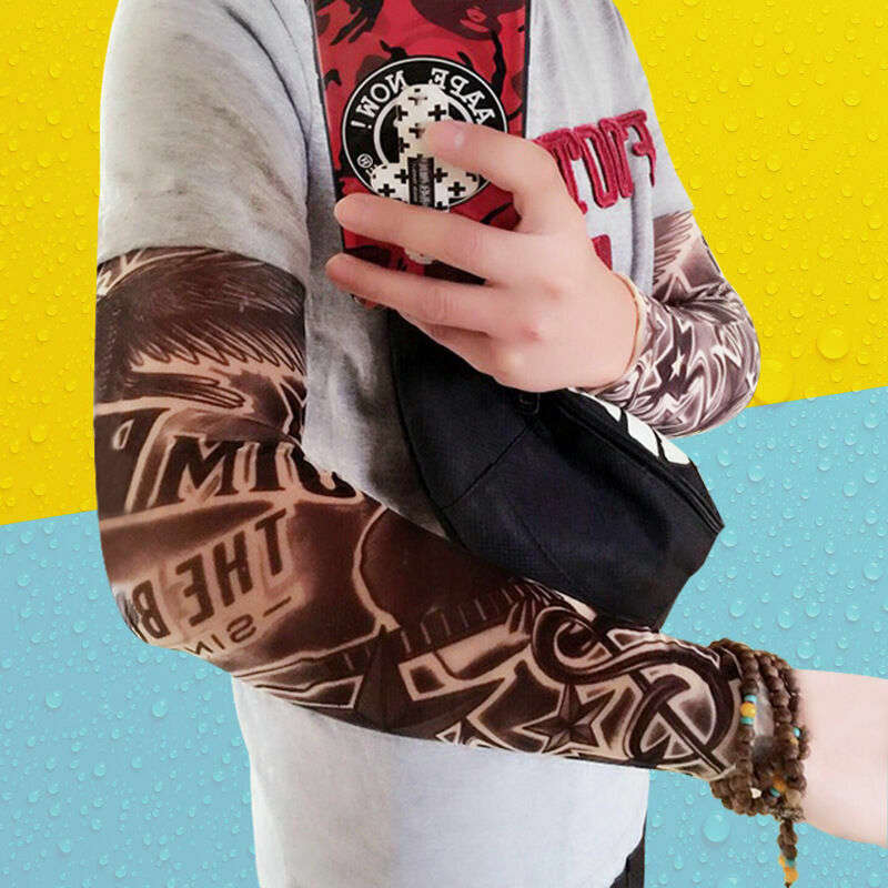 10pcs Tattoo Cooling Arm Sleeves Cover Motorcycle Riding Basketball