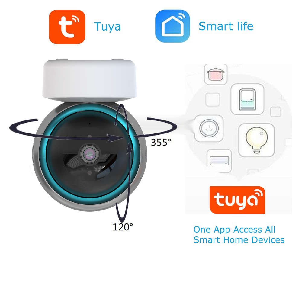 ESCAM TY003 Tuya 1080P WiFi PT IP  Camera Motion Tracking Cloud Storage Webcam