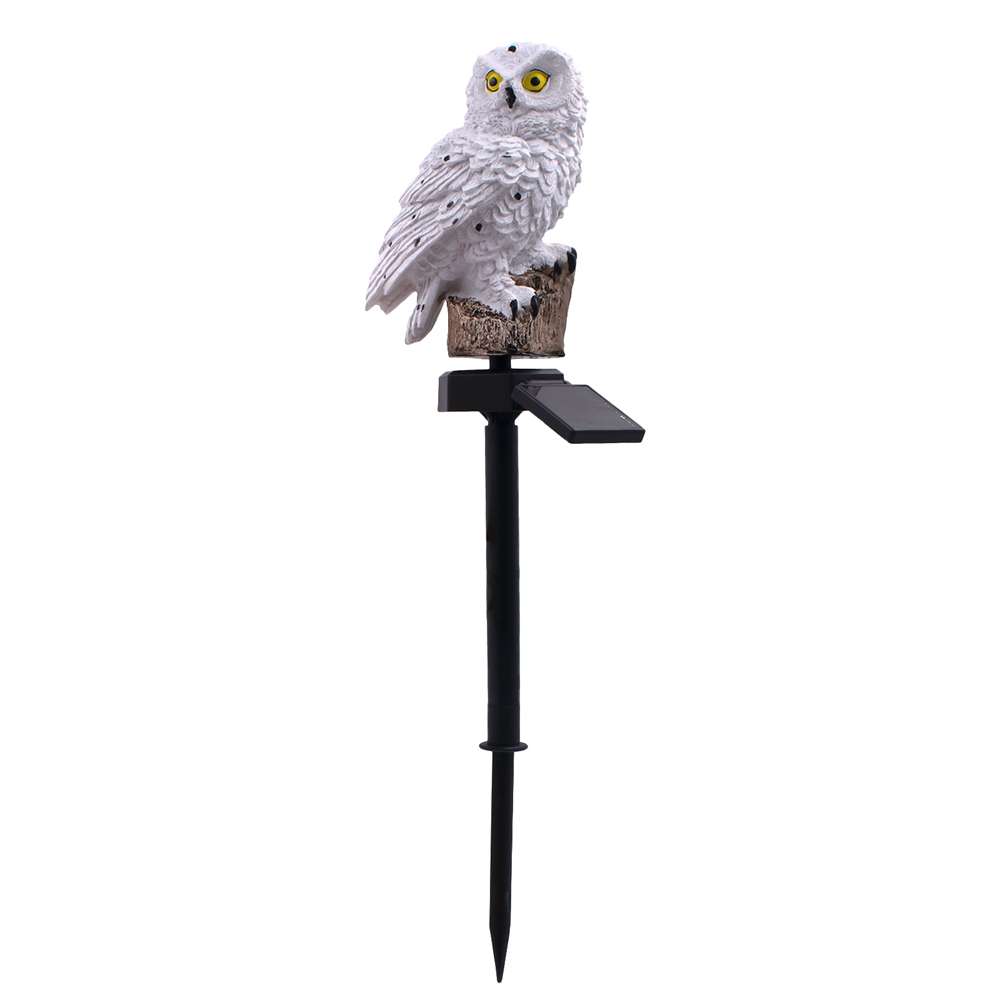 New Solar Powered Owl LED Lawn Lamp Garden Decor Waterproof Landscape Light
