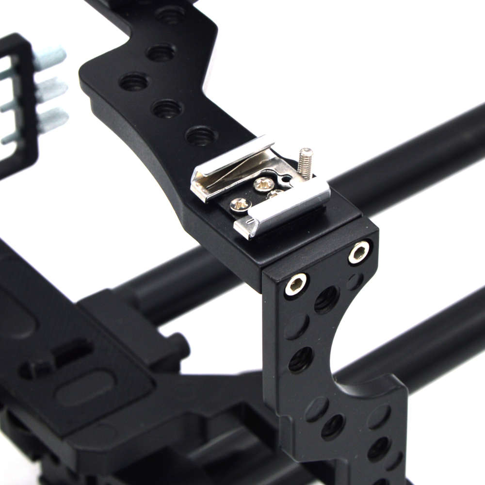 VELEDGE VD-07 Portable Aluminum Camera Cage Rig Stabilizer Top Handle Grip for DSLR Camera DV Mount