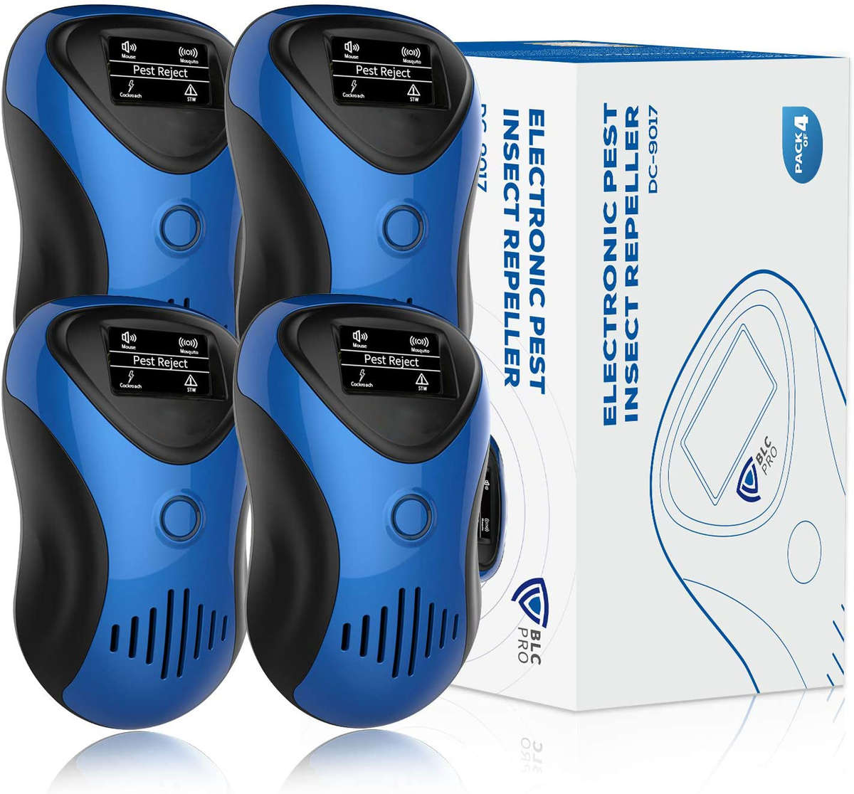 Ultrasonic 4 Modes Adjustable Electronic Mosquito Repellent Plug-in Indoor Pest Rats Mice Cockroache