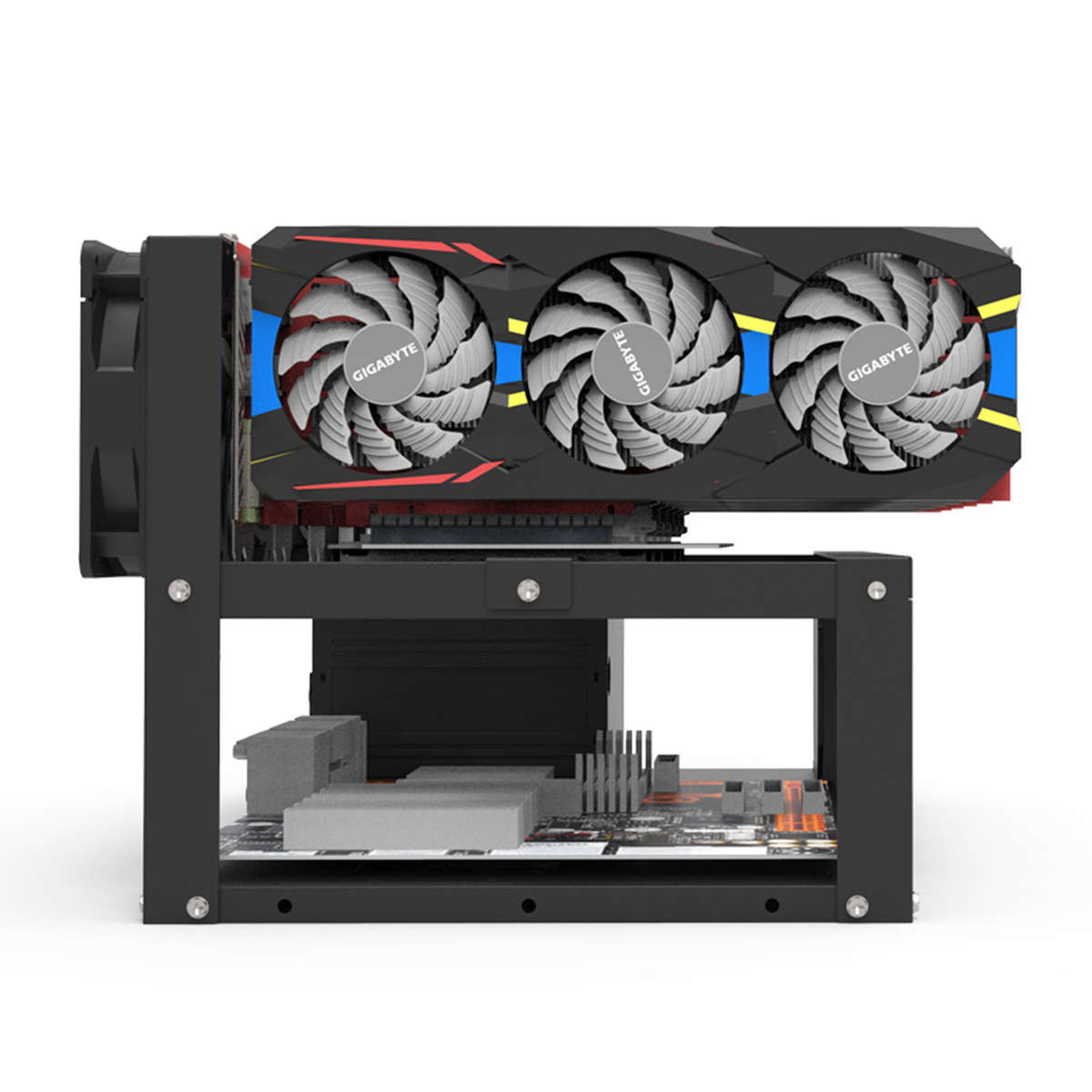 6 Gpu Mining Case Steel Open Air Miner Mining Rig Computer Case Eth Frame Rig For Bitcoin Miner Kit