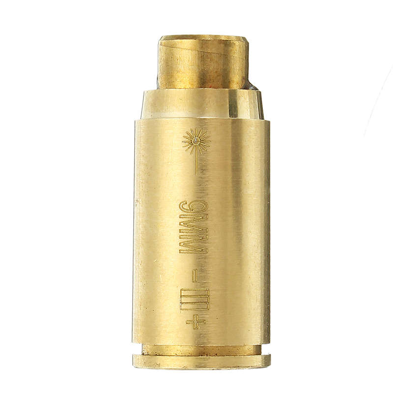 CAL 9MM Laser Bore Sighter Red Dot Sight Brass Cartridge Bore Sighter