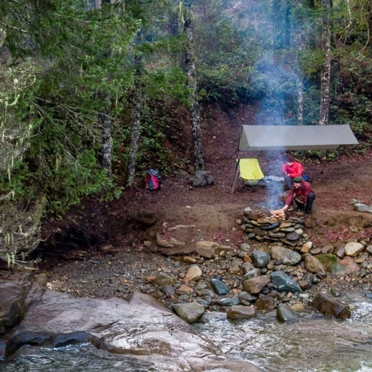 Outdoor Tent Sunshade Portable Hammock Rain Fly Waterproof Tent Tarp Camping Backpacking Tarp