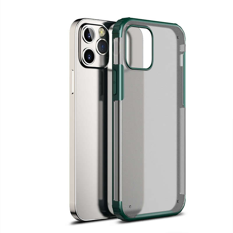 Bakeey for iPhone 12 Pro Max 6.7 Case Translucent Anti-Fall Hard PC & Soft TPU Edge Protective Case