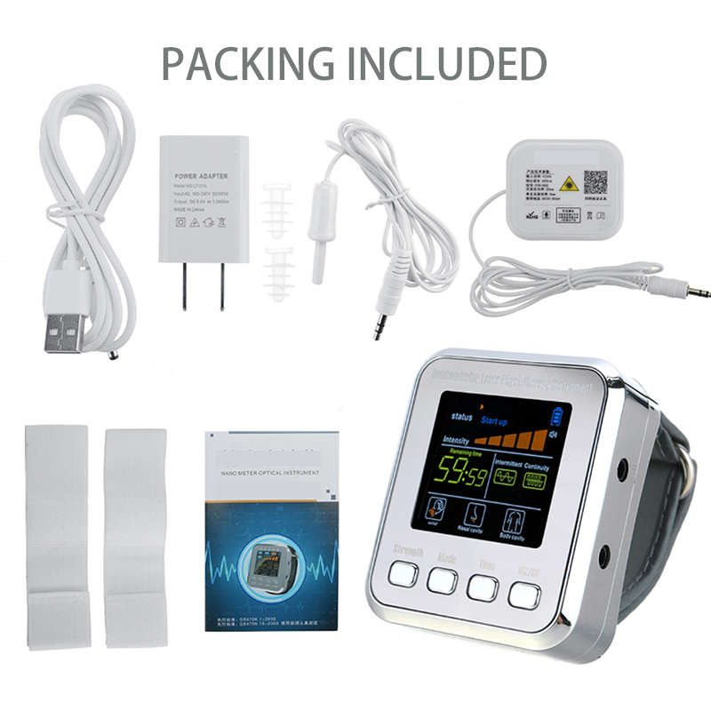 650nm Wrist Watch Home High Fat Blood Laser Physiotherapy Laser Therapy Wrist Nano Wave