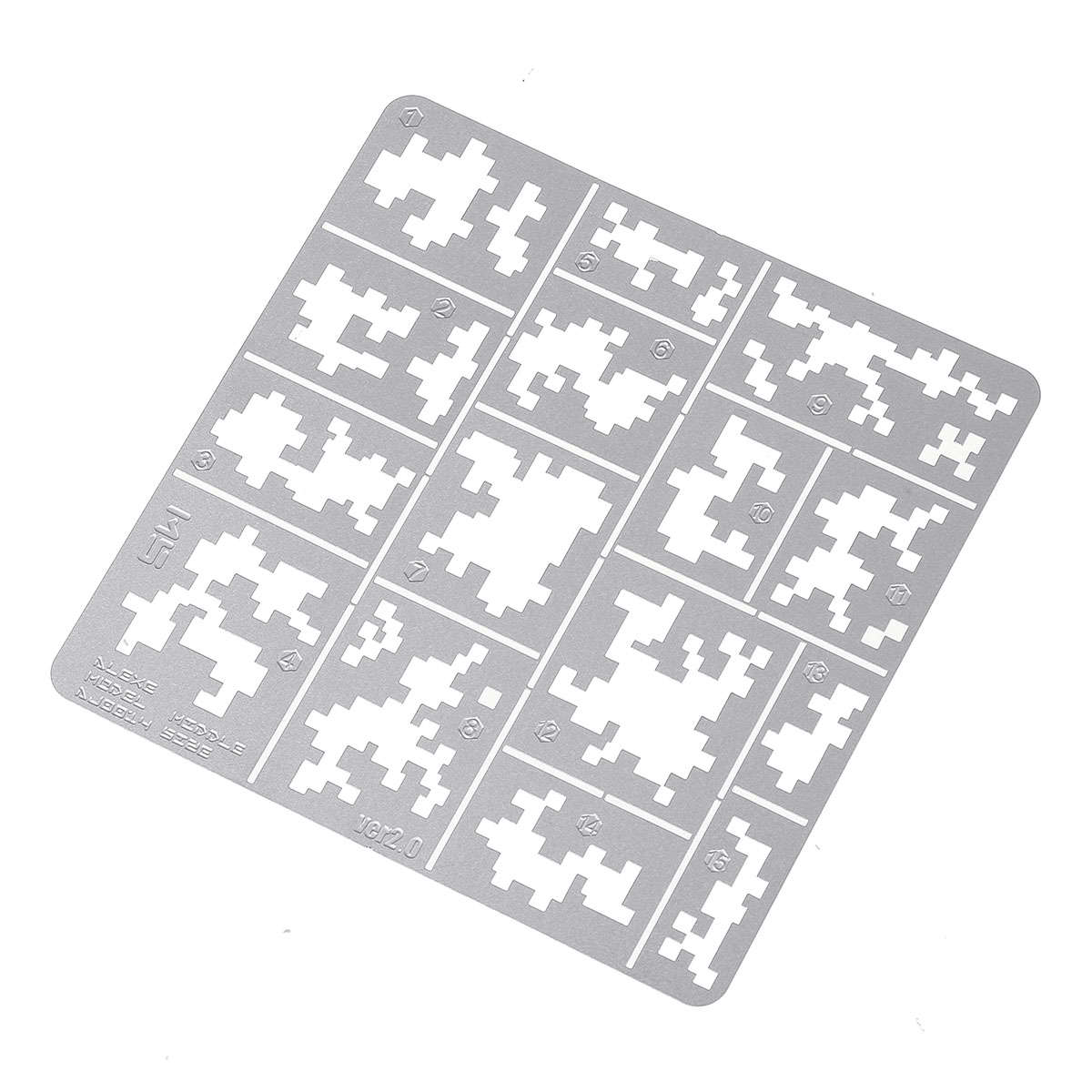 1/35 Stainless Steel AFV Digital Camo Spray Template Stenciling Leakage Spray Mould