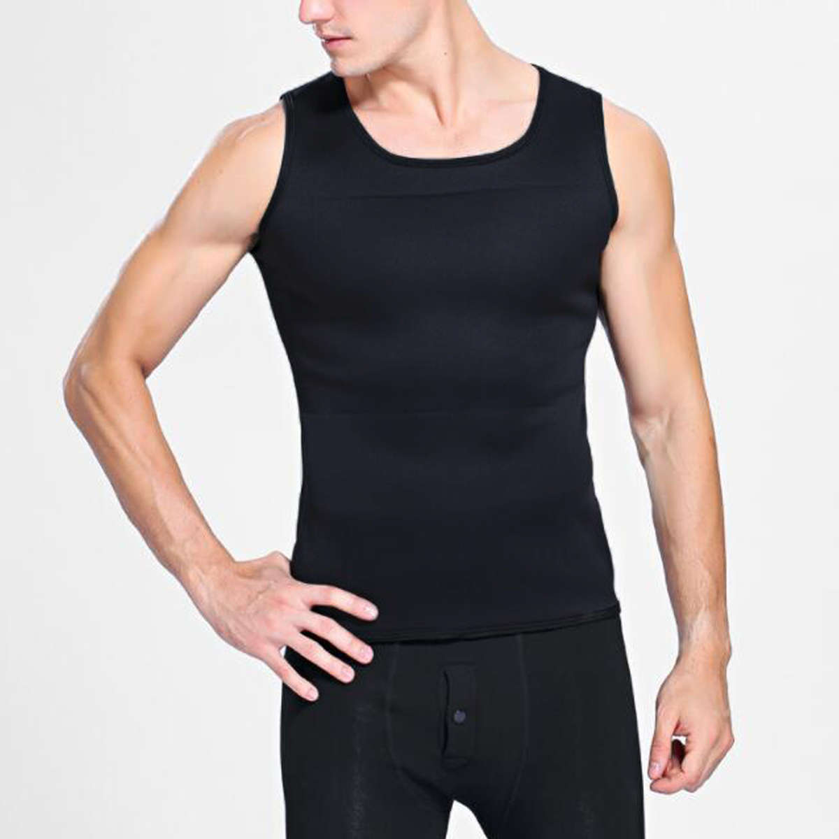 Sweat Sauna Body Shaper Men Vest Thermo Neoprene Trainer Sliming Waist