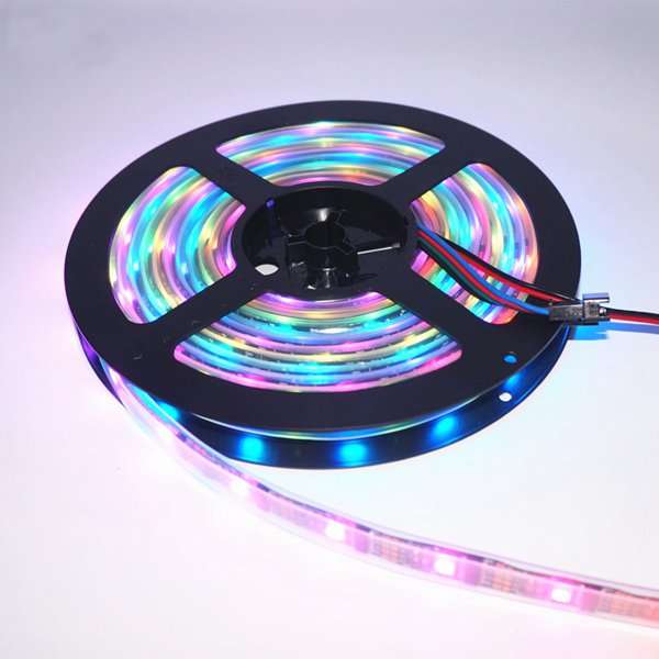 New 5M WS2812B IC SMD5050 Non-waterproof RGB LED Strip Light Individual Addressa