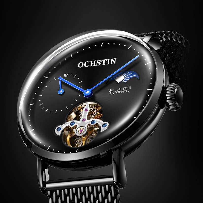 New OCHSTIN GA6121 Moon Phase Full Steel Automatic Mechanical Watch Business Sty