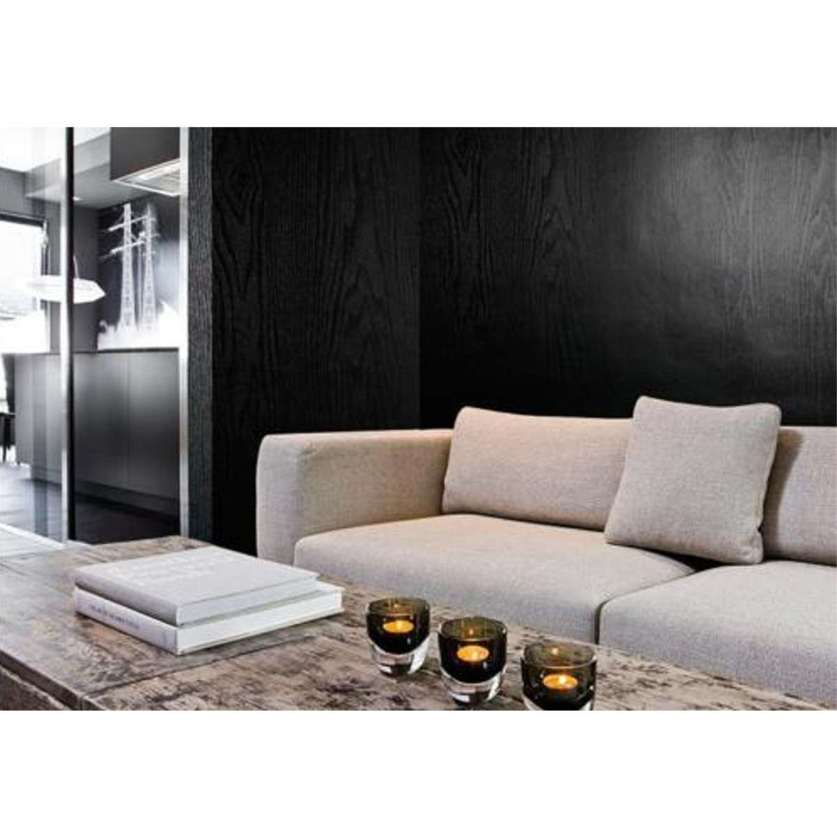 Black Wood Looking Textured Self Adhesive Decor Contact Paper Vinyl Shelf Liner Wall Paper (Size 2M)