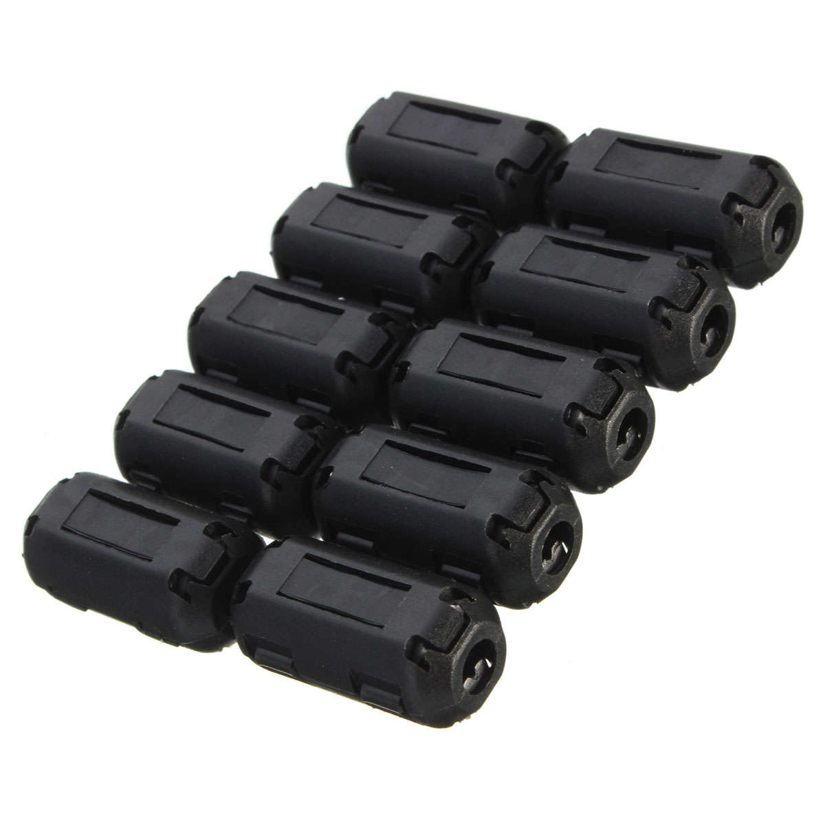 10Pcs Black Cable Wire Clamp Clip RFI EMI EMC Noise Filters Ferrite Core Case