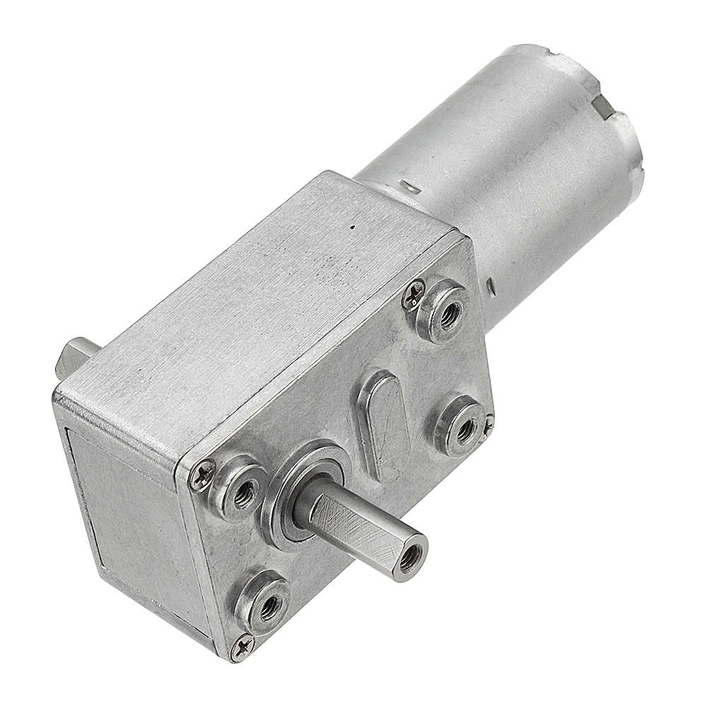 Machifit JGY-370 DC 6/12/24V 150RPM Double Shaft Worm Gear Motor Self-locking Reductio (Voltage 12V)